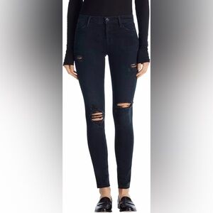J Brand Maria High Rise Skinny Destructed Sanctity (Dark Navy) 24